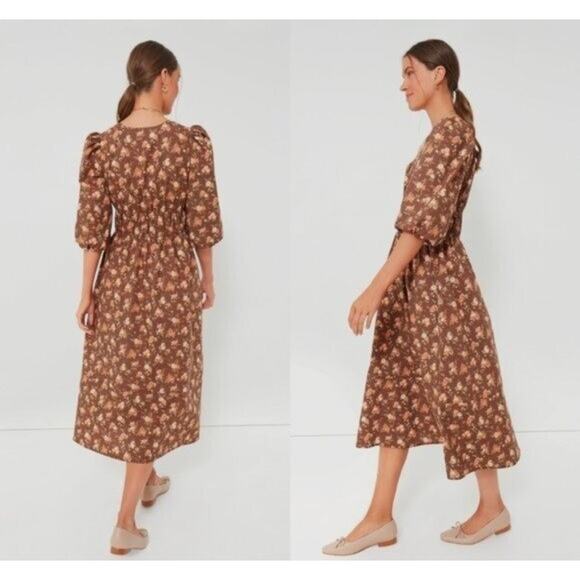 TUCKERNUCK Rosewood Chintz Floral Marlena Midi Dress NWT Size XS - Picture 5 of 10